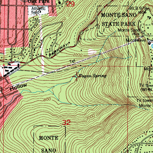 Topographic Map of Fagan Spring, AL