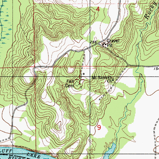 Topographic Map of Fair Cemetery, AL