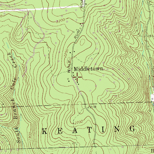 Topographic Map of Middletown, PA