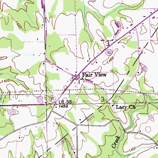 Topographic Map of Fair View, AL