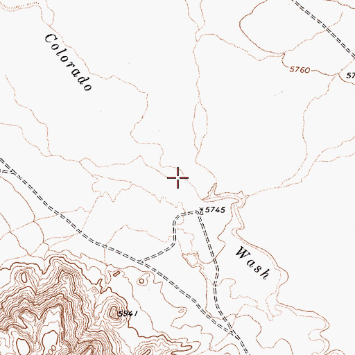 Topographic Map of Steamboat Wash, AZ