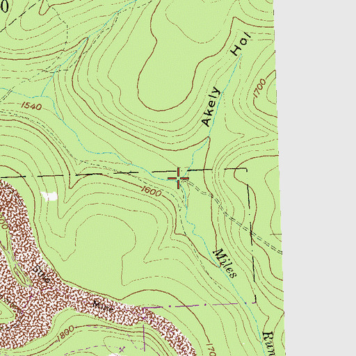Topographic Map of Miles Run, PA