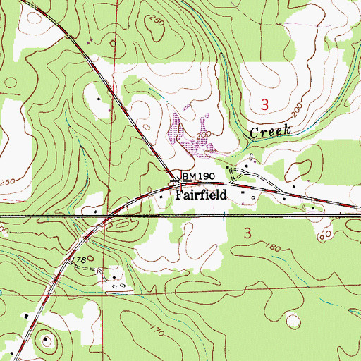 Topographic Map of Fairfield, AL