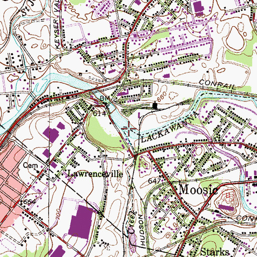 Topographic Map of Mill Creek, PA
