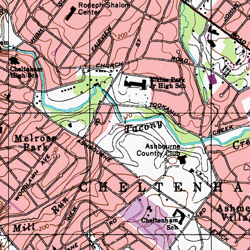Topographic Map of Mill Run, PA