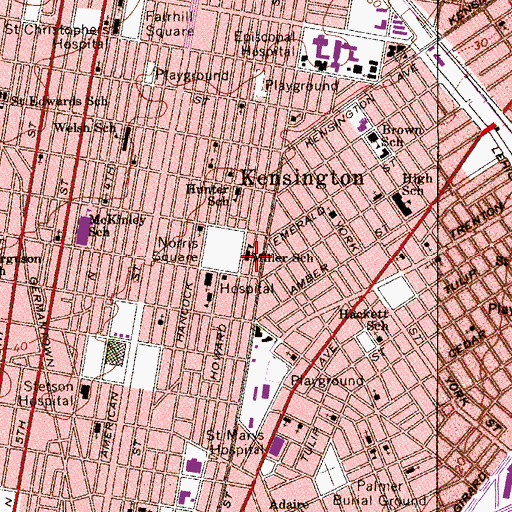 Topographic Map of Miller School, PA