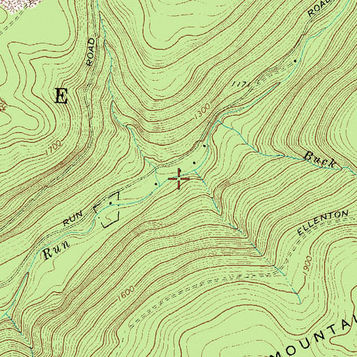 Topographic Map of Miners Run, PA