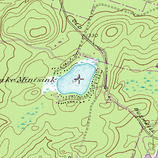 Topographic Map of Lake Minisink, PA
