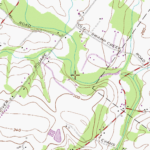 Topographic Map of Minister Creek, PA
