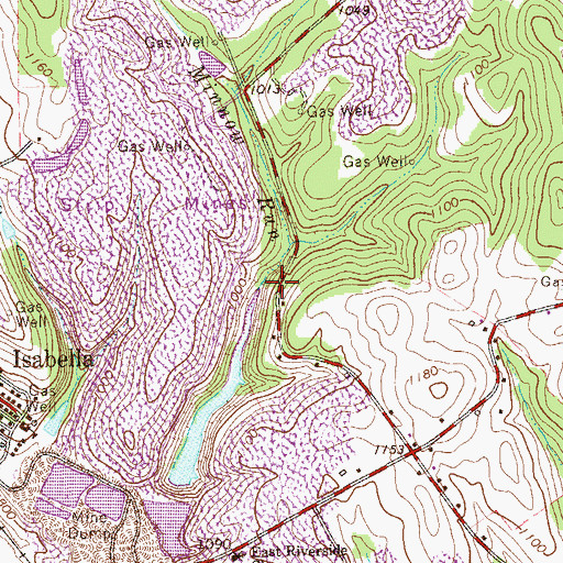 Topographic Map of Minnow Run, PA