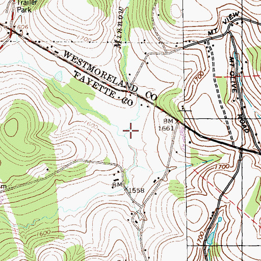 Topographic Map of Minnow Run, PA