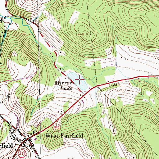 Topographic Map of Mirror Lake, PA
