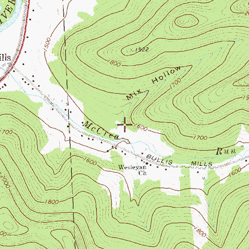 Topographic Map of Mix Hollow, PA