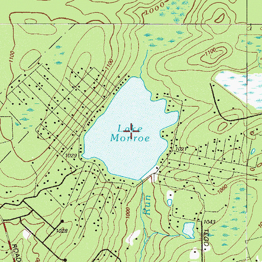 Topographic Map of Lake Monroe, PA