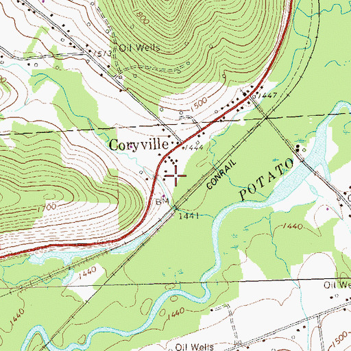 Topographic Map of Moody Hollow, PA
