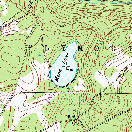 Topographic Map of Moon Lake, PA