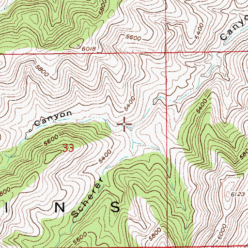 Topographic Map of Steele Canyon, AZ