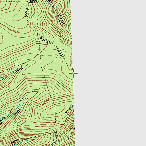 Topographic Map of Moores Run Fire Trail, PA