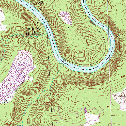 Topographic Map of Moravian Run, PA