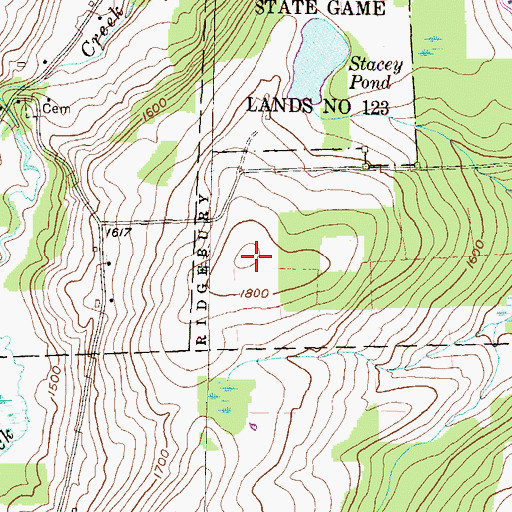 Topographic Map of Mormon Hill, PA