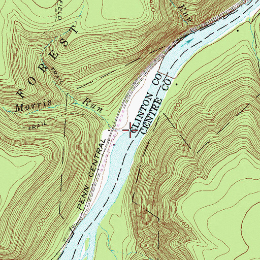 Topographic Map of Morris Run, PA