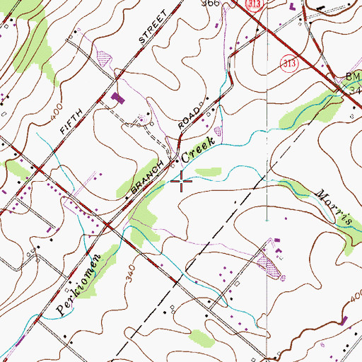 Topographic Map of Morris Run, PA