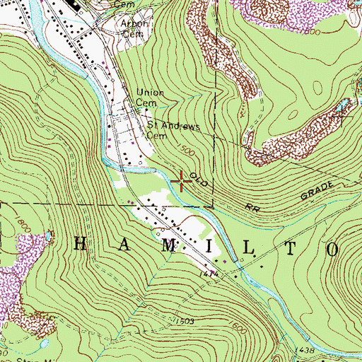 Topographic Map of Morris Run, PA