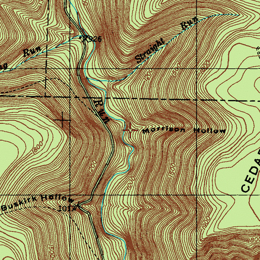 Topographic Map of Morrison Hollow, PA