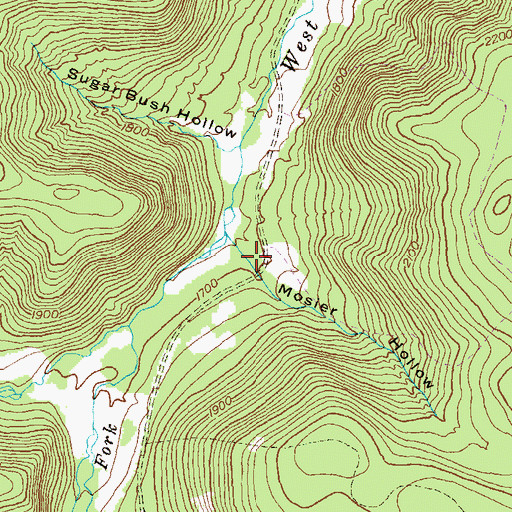Topographic Map of Mosier Hollow, PA