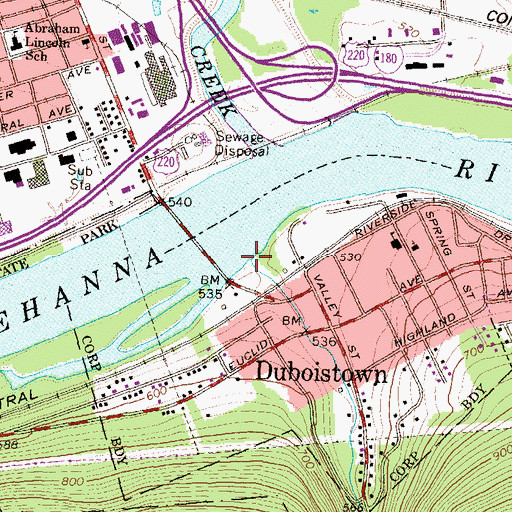 Topographic Map of Mosquito Creek, PA