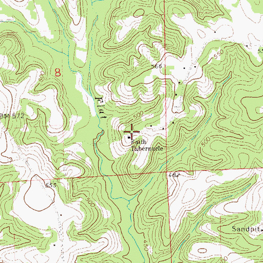 Topographic Map of Faith Tabernacle, AL