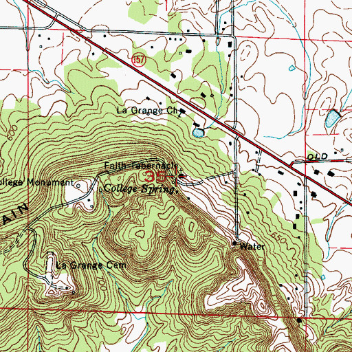 Topographic Map of Faith Tabernacle, AL