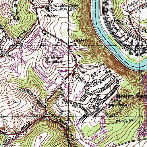 Topographic Map of Mount Vernon, PA