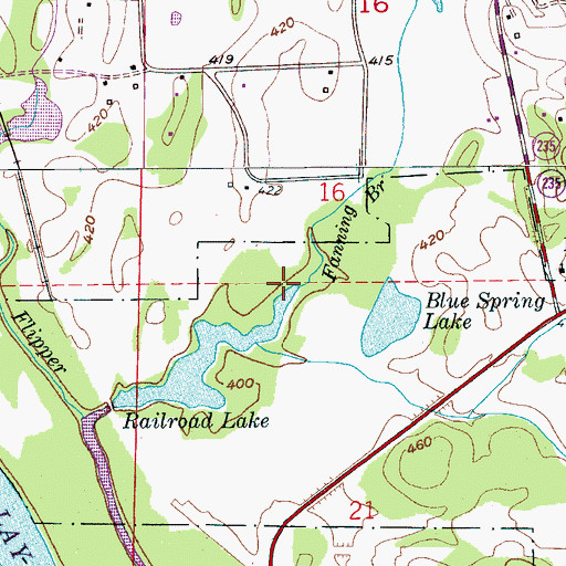 Topographic Map of Fanning Branch, AL