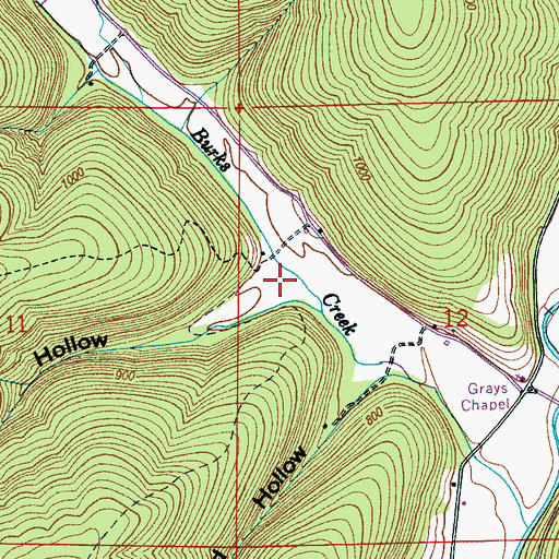 Topographic Map of Fanning Hollow, AL