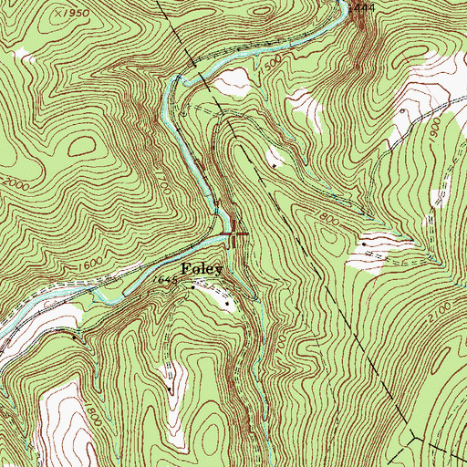 Topographic Map of Mountain Run, PA
