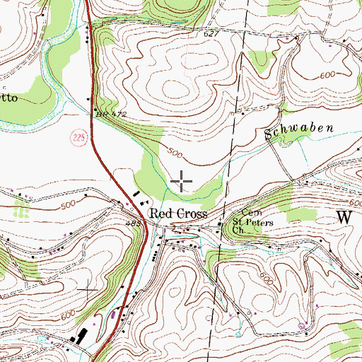 Topographic Map of Mouse Creek, PA