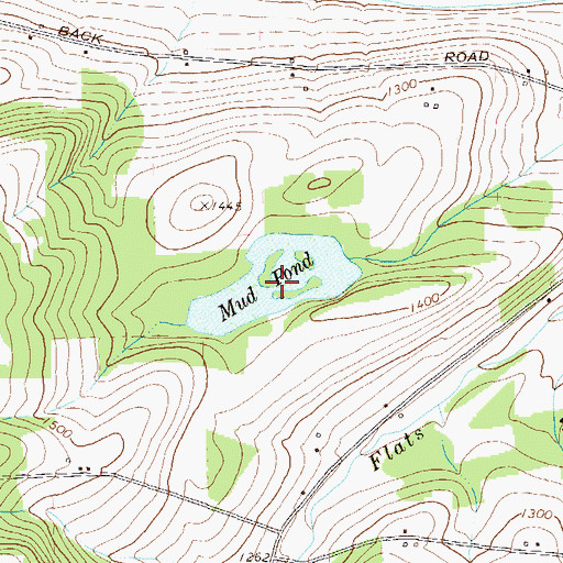 Topographic Map of Mud Pond, PA