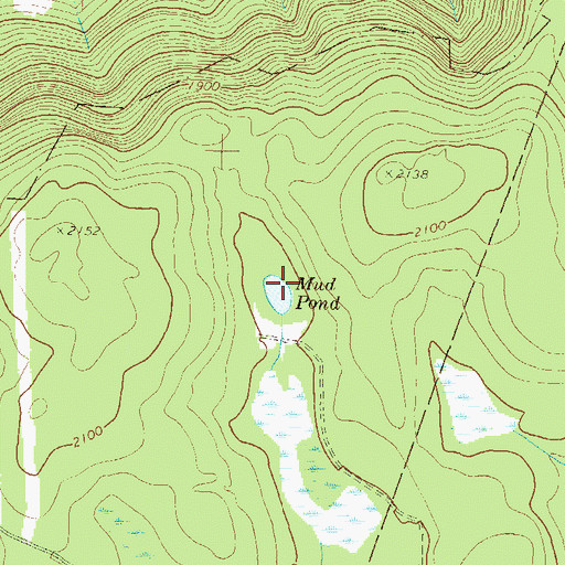 Topographic Map of Mud Pond, PA