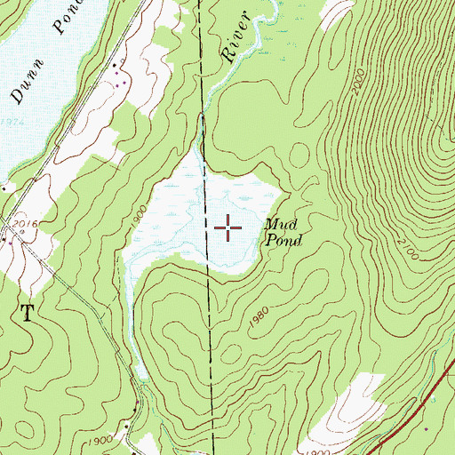 Topographic Map of Mud Pond, PA