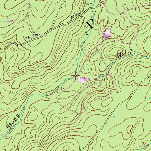 Topographic Map of Mud Run, PA
