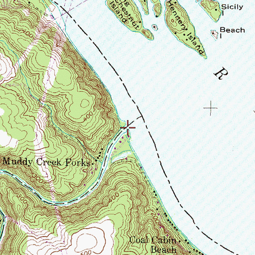 Topographic Map of Muddy Creek, PA