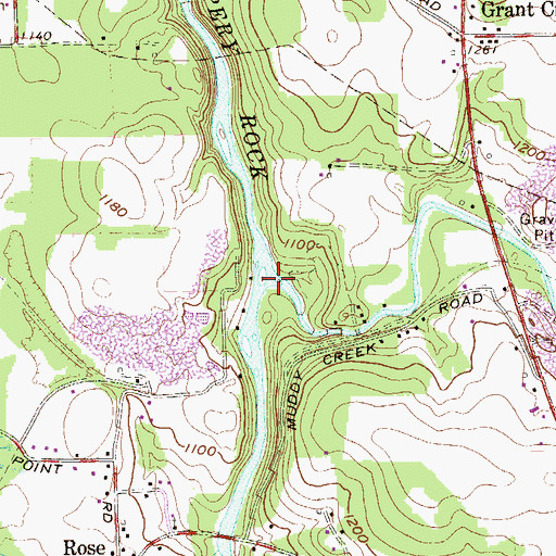 Topographic Map of Muddy Creek, PA