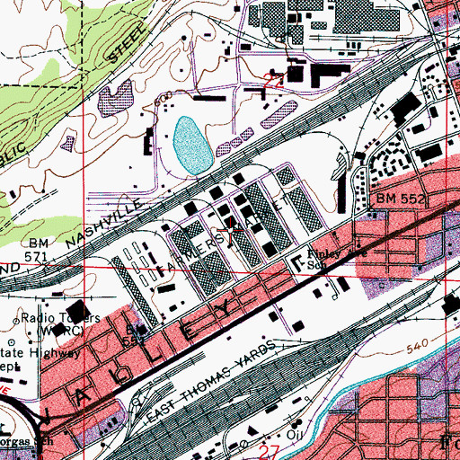 Topographic Map of Farmers Market, AL