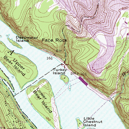 Topographic Map of Muddy Run, PA