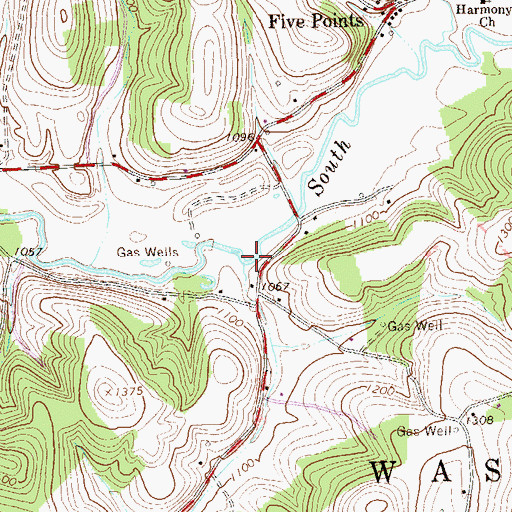 Topographic Map of Mudlick Run, PA