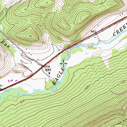 Topographic Map of Mudlick Run, PA