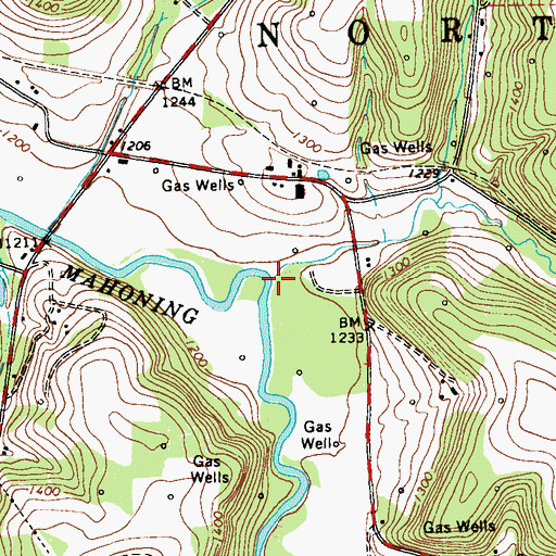 Topographic Map of Mudlick Run, PA