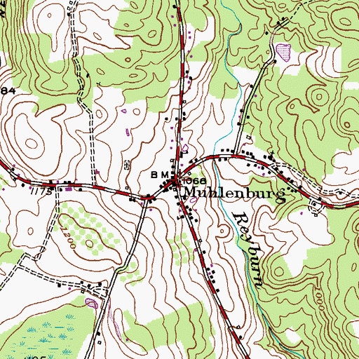 Topographic Map of Muhlenburg, PA
