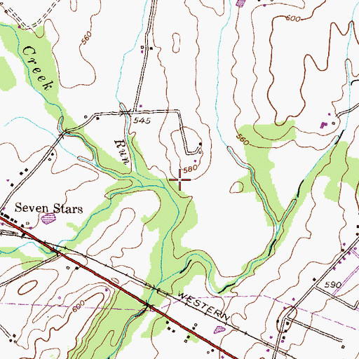 Topographic Map of Mummasburg Run, PA